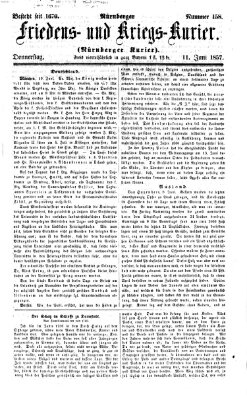 Nürnberger Friedens- und Kriegs-Kurier Donnerstag 11. Juni 1857