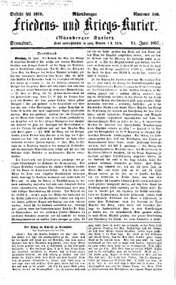 Nürnberger Friedens- und Kriegs-Kurier Samstag 13. Juni 1857