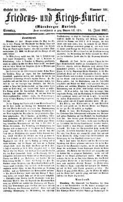 Nürnberger Friedens- und Kriegs-Kurier Sonntag 14. Juni 1857