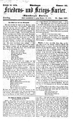 Nürnberger Friedens- und Kriegs-Kurier Dienstag 16. Juni 1857