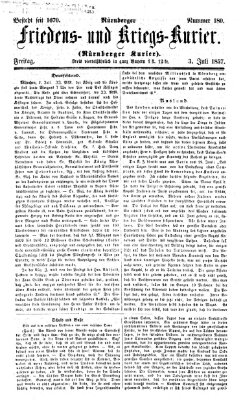 Nürnberger Friedens- und Kriegs-Kurier Freitag 3. Juli 1857