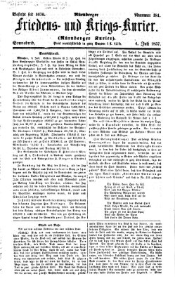 Nürnberger Friedens- und Kriegs-Kurier Samstag 4. Juli 1857