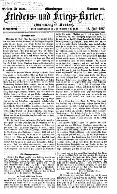 Nürnberger Friedens- und Kriegs-Kurier Samstag 18. Juli 1857