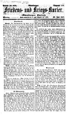 Nürnberger Friedens- und Kriegs-Kurier Montag 20. Juli 1857