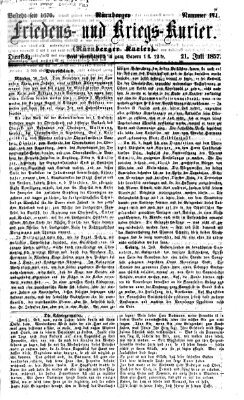 Nürnberger Friedens- und Kriegs-Kurier Dienstag 21. Juli 1857