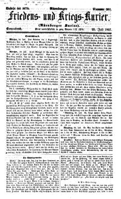 Nürnberger Friedens- und Kriegs-Kurier Samstag 25. Juli 1857