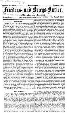 Nürnberger Friedens- und Kriegs-Kurier Samstag 1. August 1857