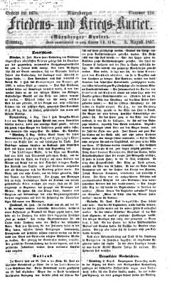 Nürnberger Friedens- und Kriegs-Kurier Sonntag 2. August 1857