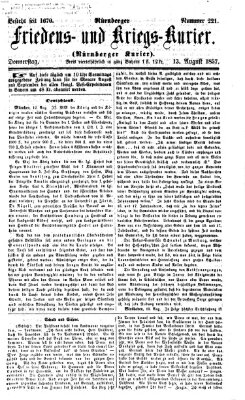 Nürnberger Friedens- und Kriegs-Kurier Donnerstag 13. August 1857