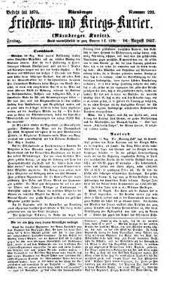 Nürnberger Friedens- und Kriegs-Kurier Freitag 14. August 1857