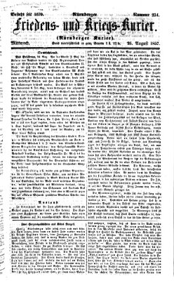 Nürnberger Friedens- und Kriegs-Kurier Mittwoch 26. August 1857