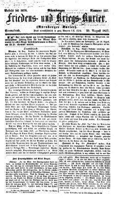 Nürnberger Friedens- und Kriegs-Kurier Samstag 29. August 1857