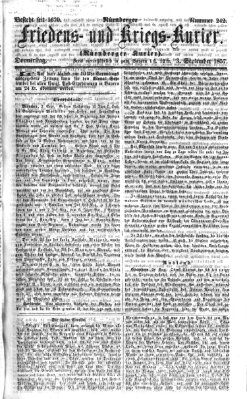 Nürnberger Friedens- und Kriegs-Kurier Donnerstag 3. September 1857