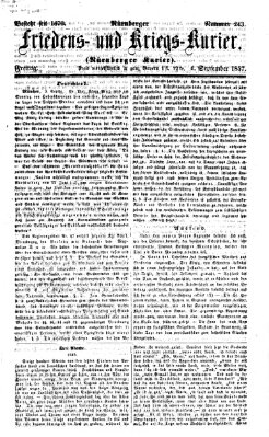 Nürnberger Friedens- und Kriegs-Kurier Freitag 4. September 1857