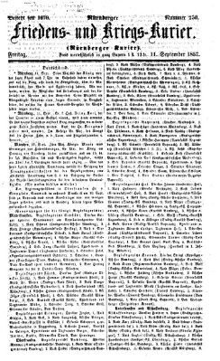 Nürnberger Friedens- und Kriegs-Kurier Freitag 11. September 1857