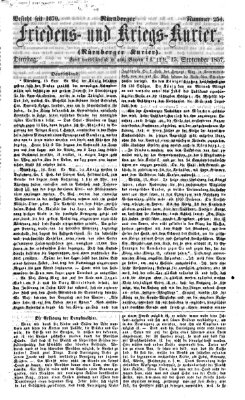 Nürnberger Friedens- und Kriegs-Kurier Dienstag 15. September 1857