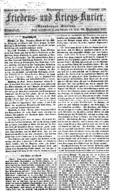 Nürnberger Friedens- und Kriegs-Kurier Samstag 19. September 1857