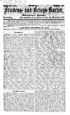 Nürnberger Friedens- und Kriegs-Kurier Donnerstag 24. September 1857