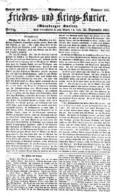 Nürnberger Friedens- und Kriegs-Kurier Freitag 25. September 1857