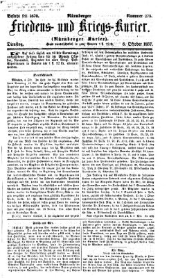 Nürnberger Friedens- und Kriegs-Kurier Dienstag 6. Oktober 1857