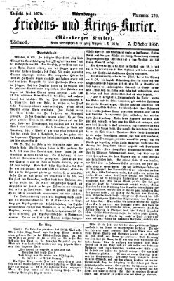 Nürnberger Friedens- und Kriegs-Kurier Mittwoch 7. Oktober 1857