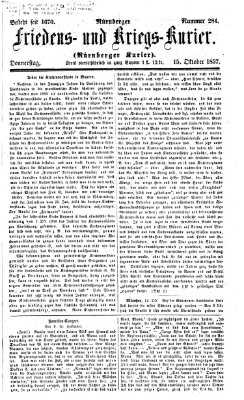 Nürnberger Friedens- und Kriegs-Kurier Donnerstag 15. Oktober 1857