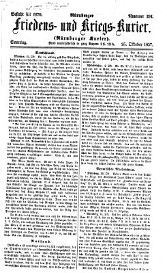 Nürnberger Friedens- und Kriegs-Kurier Sonntag 25. Oktober 1857