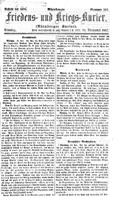 Nürnberger Friedens- und Kriegs-Kurier Sonntag 15. November 1857