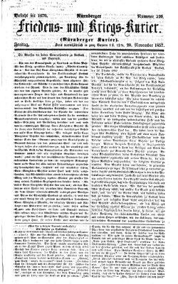 Nürnberger Friedens- und Kriegs-Kurier Freitag 20. November 1857