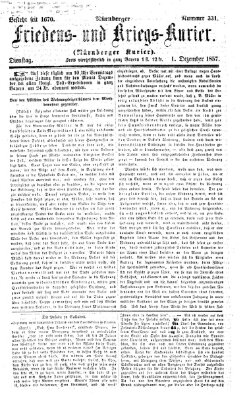 Nürnberger Friedens- und Kriegs-Kurier Dienstag 1. Dezember 1857