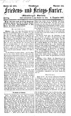 Nürnberger Friedens- und Kriegs-Kurier Donnerstag 3. Dezember 1857