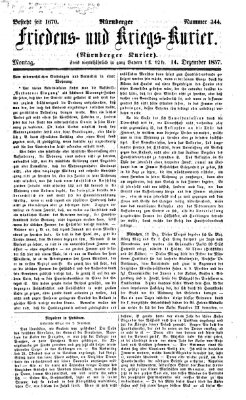 Nürnberger Friedens- und Kriegs-Kurier Montag 14. Dezember 1857