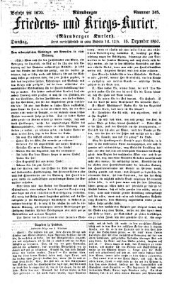 Nürnberger Friedens- und Kriegs-Kurier Dienstag 15. Dezember 1857