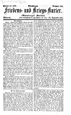 Nürnberger Friedens- und Kriegs-Kurier Mittwoch 23. Dezember 1857