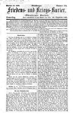 Nürnberger Friedens- und Kriegs-Kurier Donnerstag 24. Dezember 1857