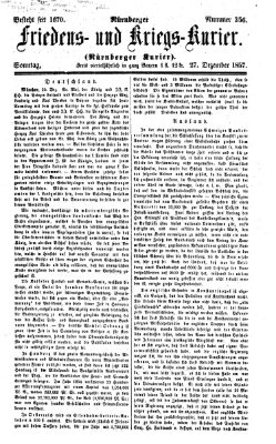 Nürnberger Friedens- und Kriegs-Kurier Sonntag 27. Dezember 1857