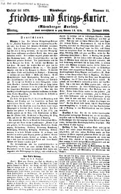 Nürnberger Friedens- und Kriegs-Kurier Montag 11. Januar 1858