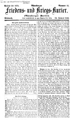 Nürnberger Friedens- und Kriegs-Kurier Mittwoch 13. Januar 1858