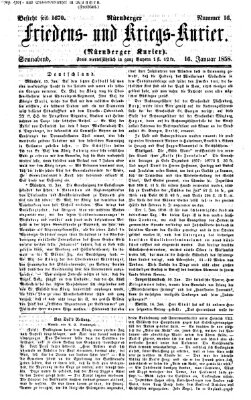 Nürnberger Friedens- und Kriegs-Kurier Samstag 16. Januar 1858