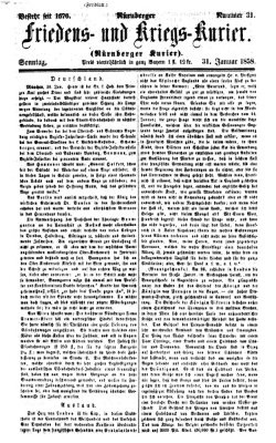 Nürnberger Friedens- und Kriegs-Kurier Sonntag 31. Januar 1858