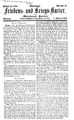 Nürnberger Friedens- und Kriegs-Kurier Sonntag 7. Februar 1858