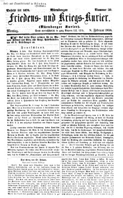 Nürnberger Friedens- und Kriegs-Kurier Montag 8. Februar 1858