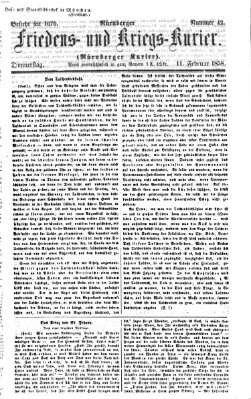 Nürnberger Friedens- und Kriegs-Kurier Donnerstag 11. Februar 1858