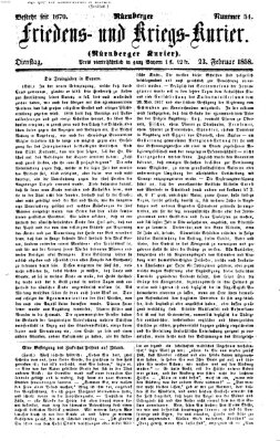 Nürnberger Friedens- und Kriegs-Kurier Dienstag 23. Februar 1858