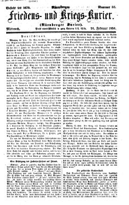 Nürnberger Friedens- und Kriegs-Kurier Mittwoch 24. Februar 1858