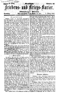 Nürnberger Friedens- und Kriegs-Kurier Sonntag 7. März 1858