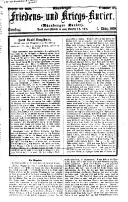 Nürnberger Friedens- und Kriegs-Kurier Dienstag 9. März 1858