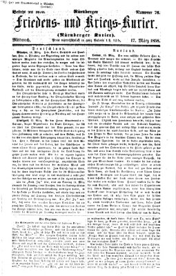 Nürnberger Friedens- und Kriegs-Kurier Mittwoch 17. März 1858