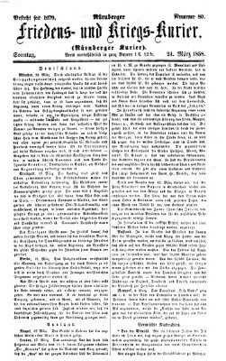 Nürnberger Friedens- und Kriegs-Kurier Sonntag 21. März 1858