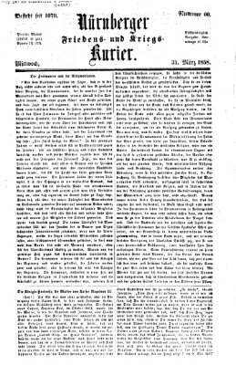 Nürnberger Friedens- und Kriegs-Kurier Mittwoch 31. März 1858